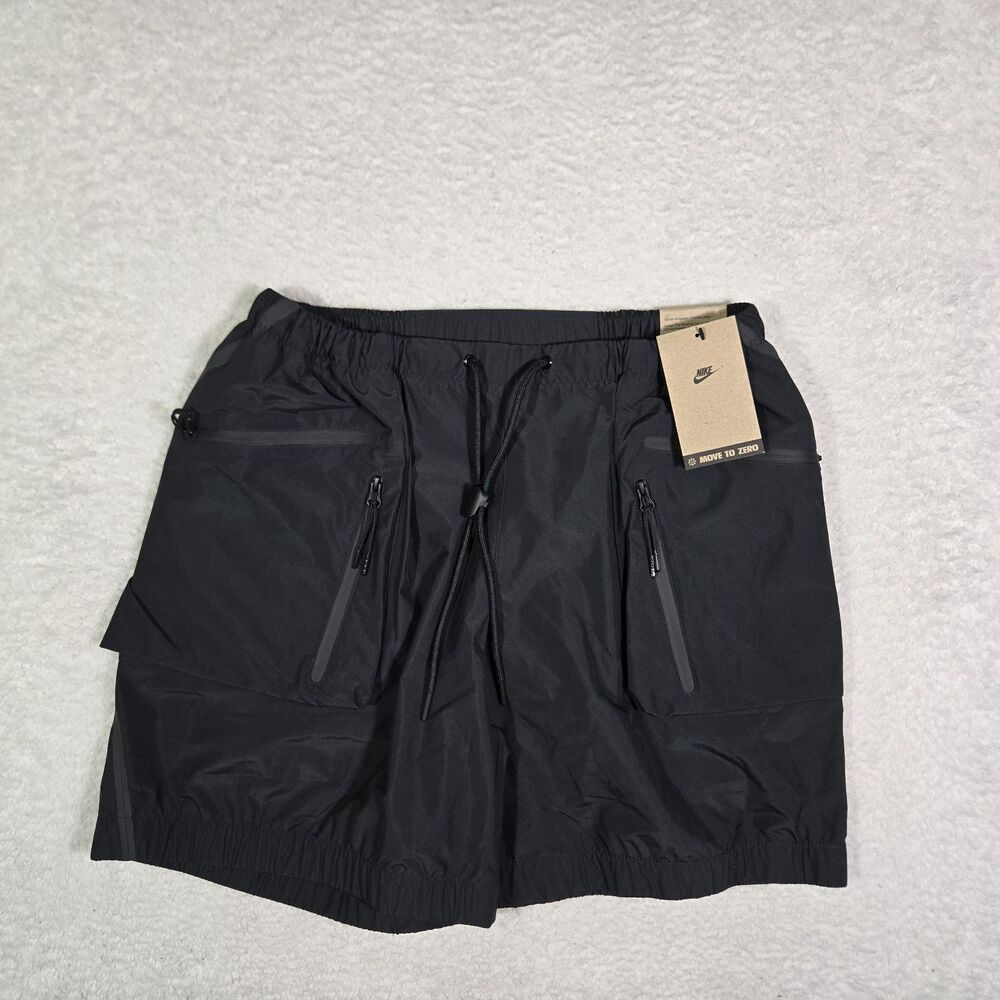 $135 Nike Tech Super Lightweight Cargo Shorts Black Mens Small HJ2946-010 S